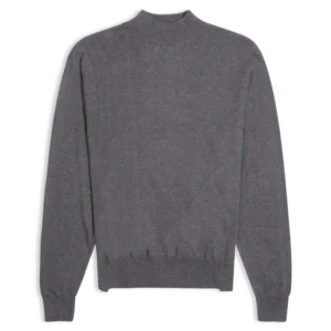 Burrows & Hare Mock Turtle Neck - Grey